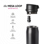 Simple Modern Mesa Loop Water Bottle with Straw | 24oz Cup Holder Friendly Insulated Stainless Steel Bottles for Travel, Sports and School | Fuscia Mix