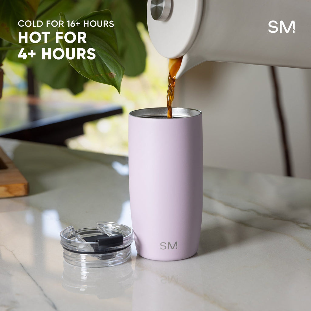 Voyager Tumbler with Clear Flip Lid & Straw