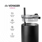 NFL Voyager Tumbler with Clear Flip Lid & Straw